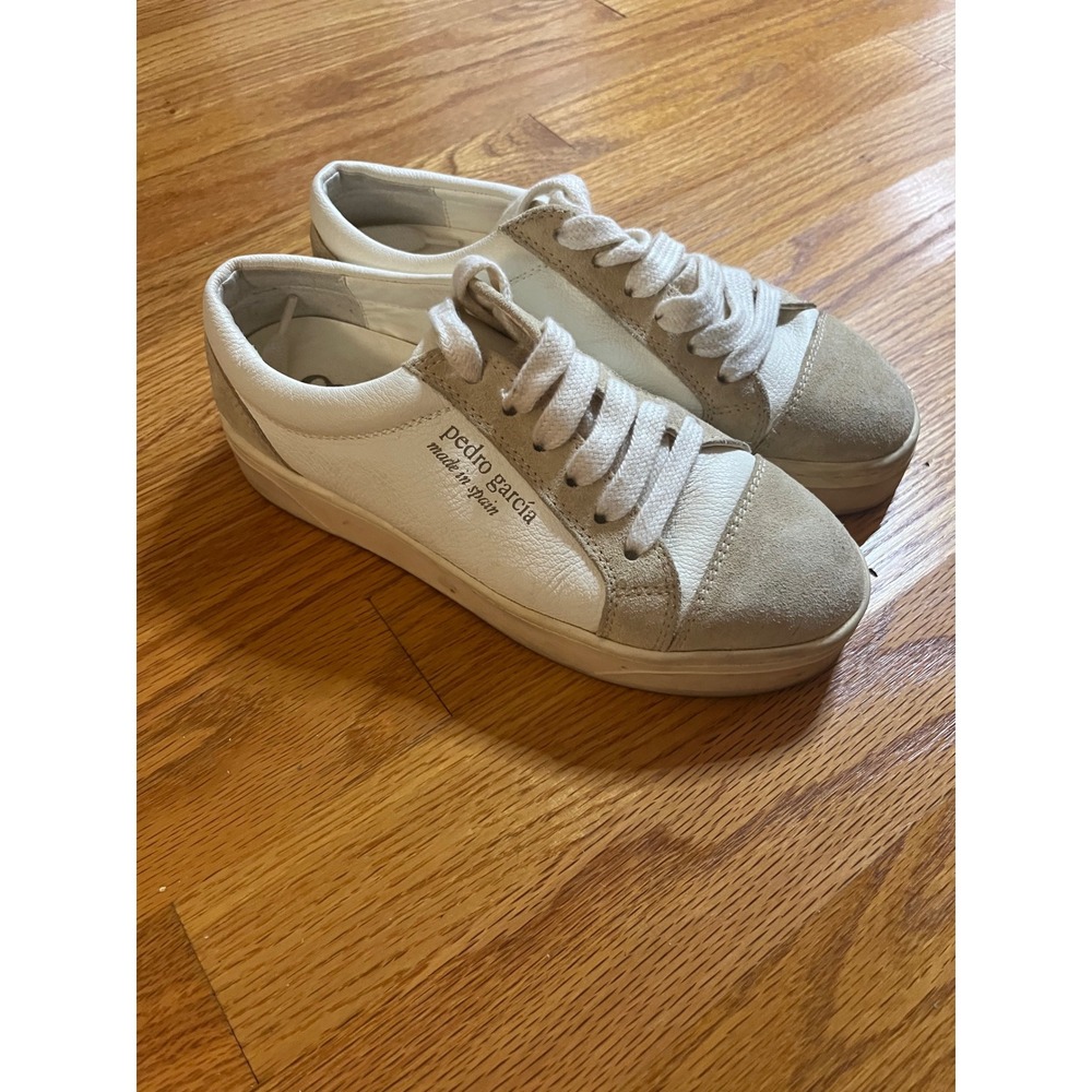 Pedro Garcia Leather Sneakers Suede Trim Casual Comfort Shoes